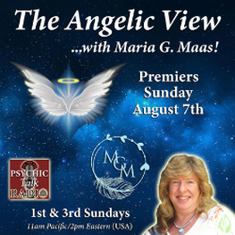 The Angelic View Radio Show Logo for Premiere Episode on Sunday, August 7 at 2 p.m. Eastern