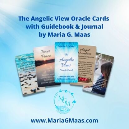 Mock-up of Angelic View Oracle Cards